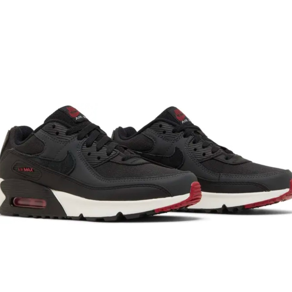 Air Max 90 Leather GS 'Anthracite Team Red'